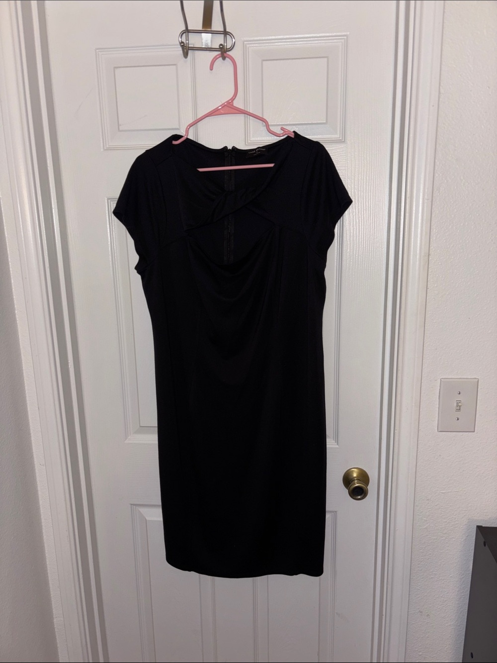 Lane Bryant Black Midi Dress with Twist Detail